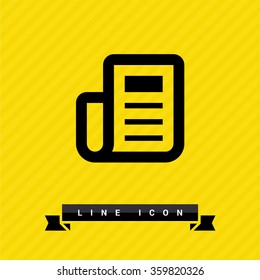 news and reviews vector app web line icon for websites and apps mobile minimalistic flat design