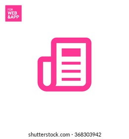 news and reviews vector app web line icon for websites and apps mobile minimalistic flat design