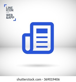 news and reviews vector app web line icon for websites and apps mobile minimalistic flat design