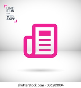 news and reviews vector app web line icon for websites and apps mobile minimalistic flat design