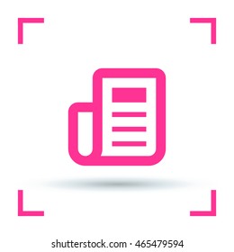 news and reviews vector app web line icon for websites and apps mobile minimalistic flat design