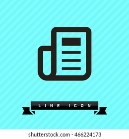 news and reviews vector app web line icon for websites and apps mobile minimalistic flat design
