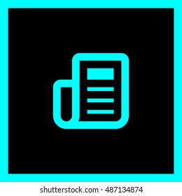news and reviews vector app web line icon for websites and apps mobile minimalistic flat design