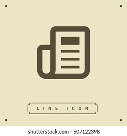 news and reviews vector app web line icon for websites and apps mobile minimalistic flat design