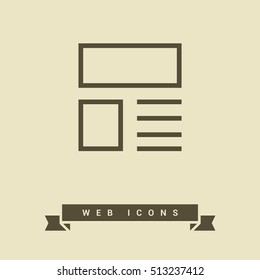 news and reviews vector app web line icon for websites and apps mobile minimalistic flat design