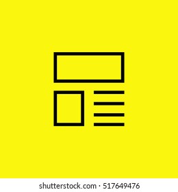 news and reviews vector app web line icon for websites and apps mobile minimalistic flat design
