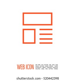 news and reviews vector app web line icon for websites and apps mobile minimalistic flat design