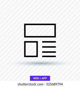 news and reviews vector app web line icon for websites and apps mobile minimalistic flat design