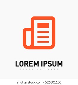 news and reviews vector app web line icon for websites and apps mobile minimalistic flat design