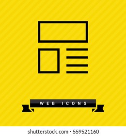 news and reviews vector app web line icon for websites and apps mobile minimalistic flat design