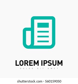 news and reviews vector app web line icon for websites and apps mobile minimalistic flat design