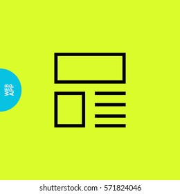 news and reviews vector app web line icon for websites and apps mobile minimalistic flat design