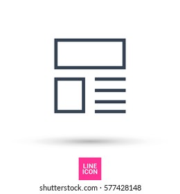 news and reviews vector app web line icon for websites and apps mobile minimalistic flat design