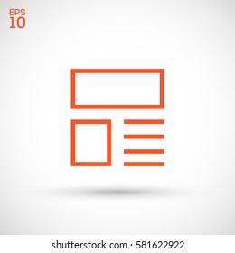 news and reviews vector app web line icon for websites and apps mobile minimalistic flat design