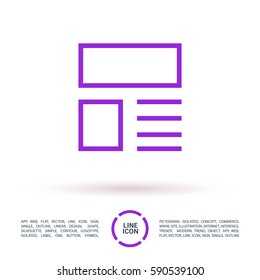 news and reviews vector app web line icon for websites and apps mobile minimalistic flat design