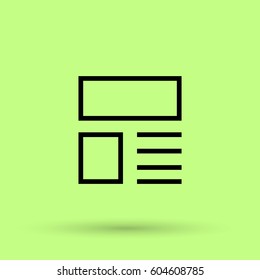 news and reviews vector app web line icon for websites and apps mobile minimalistic flat design