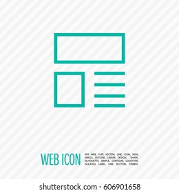 news and reviews vector app web line icon for websites and apps mobile minimalistic flat design