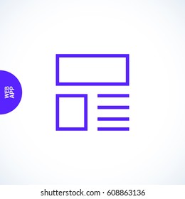 news and reviews vector app web line icon for websites and apps mobile minimalistic flat design