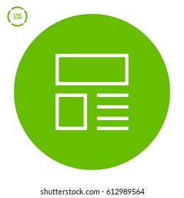 news and reviews vector app web line icon for websites and apps mobile minimalistic flat design