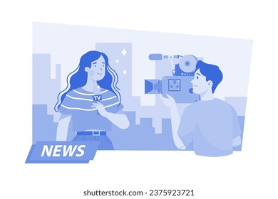 News Room, Television Broadcasting Of Live Streaming Reportage