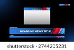 news set lower third with american style for news and broadcasting media