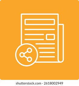 Icono de Vector de Noticias compartida. Se puede utilizar para aplicaciones de impresión, móviles y de Web.