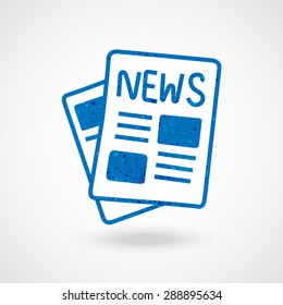 news sign with texture vector illustration.