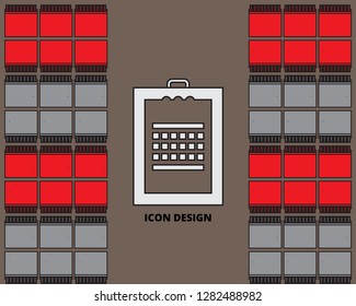 News. simple flat vector icon illustration on new style different color backgrounds