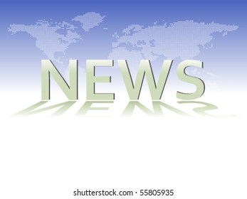 "News" (small dotted world map in the background, elegant style)