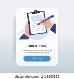news, social media, digital marketing,check concept app screen. Modern screen template mobile app.
