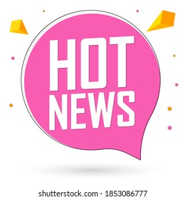 News speech bubble banner design template, vector illustration