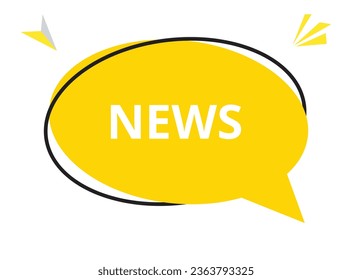 News speech bubble text. Hi There on bright color for Sticker, Banner and Poster. vector illustration.