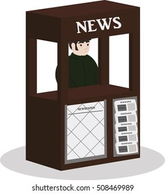 News Stand - Vector Illustration