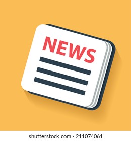 News symbol,clean vector