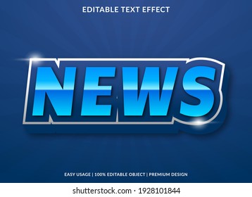news text effect template design with abstract style use for business logo and brand