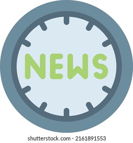 news time  Vector illustration on a transparent background. Premium quality symmbols. Line Color vector icons for concept and graphic design. 
