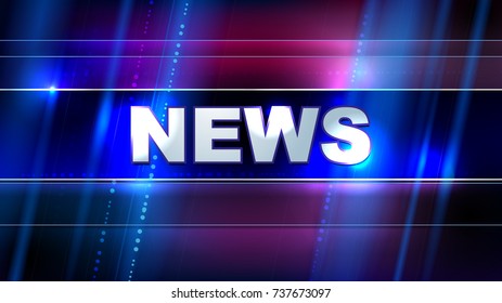 News. TV screen saver. Background Vector Illustration.
