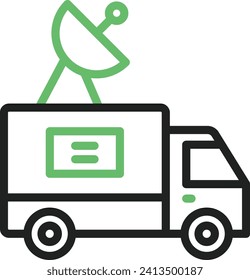 News Van icon vector image. Suitable for mobile application web application and print media.