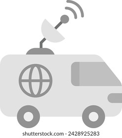 News Van icon vector image. Suitable for mobile application web application and print media.