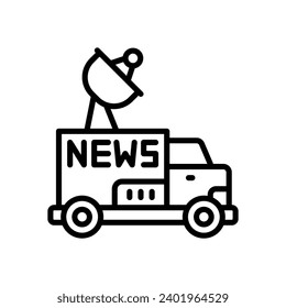 news van icon. vector line icon for your website, mobile, presentation, and logo design.