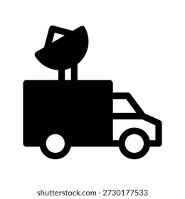 News Van Icon Vektorsymbol Design Illustration