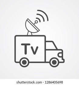 News van vector icon sign symbol