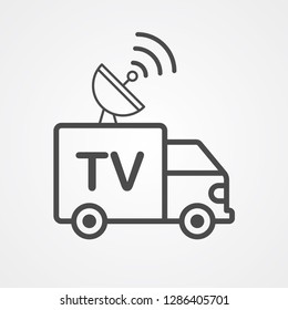 News van vector icon sign symbol