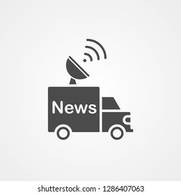 News van vector icon sign symbol