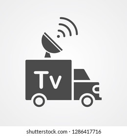 News van vector icon sign symbol
