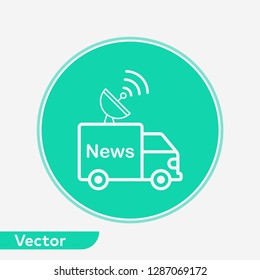 News van vector icon sign symbol