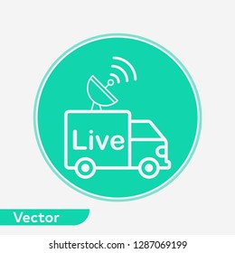 News van vector icon sign symbol