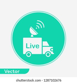 News van vector icon sign symbol