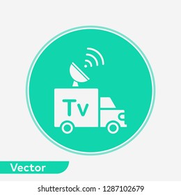 News van vector icon sign symbol