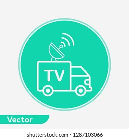 News van vector icon sign symbol